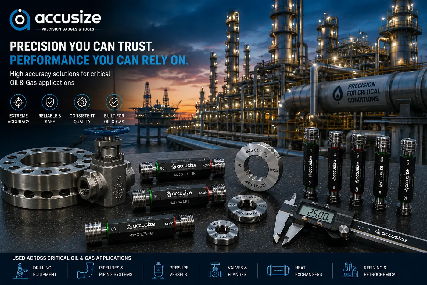 Oil and gas precision gauging